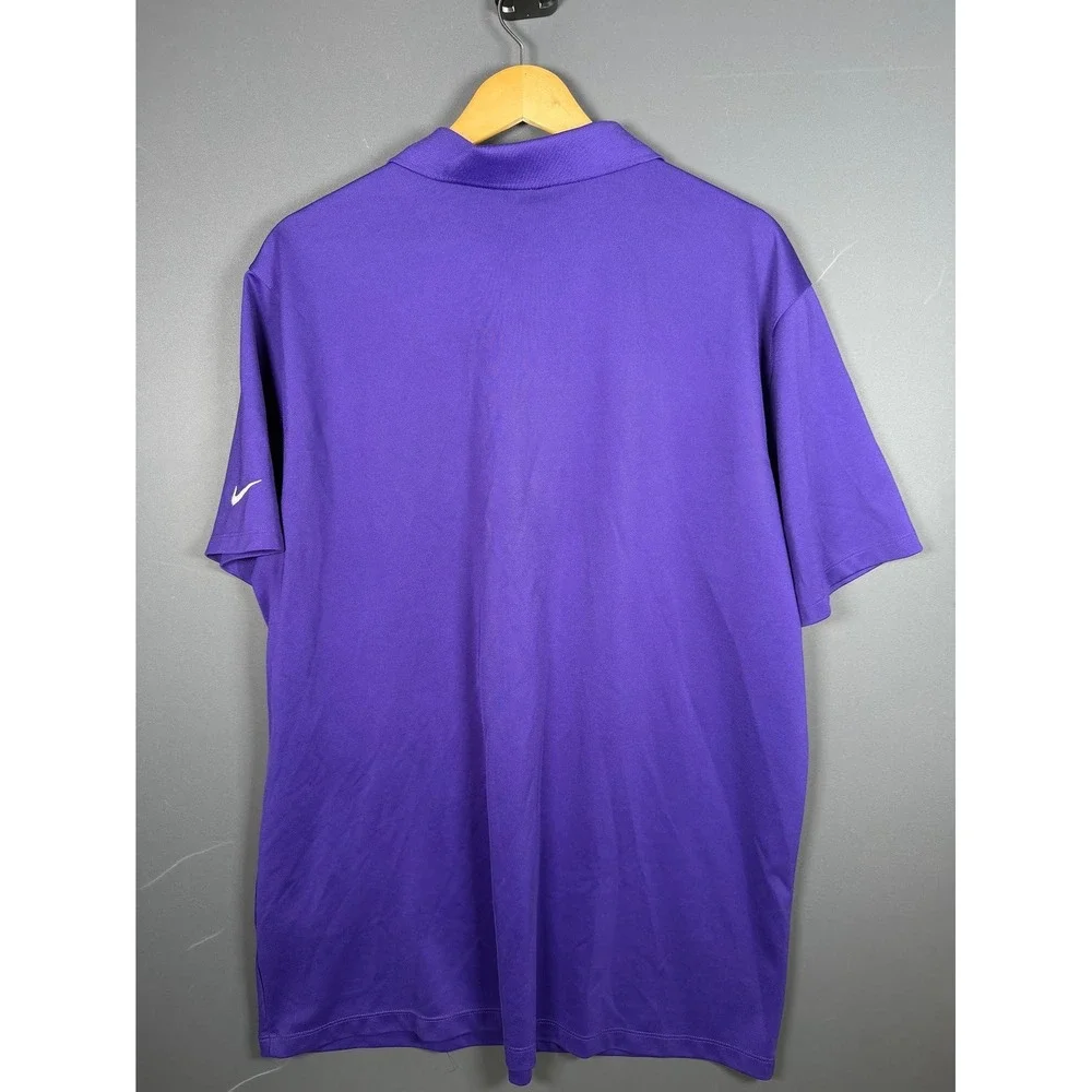 Nike Golf Clemson Tigers Mens XL Purple Dri-FIT Short Sleeve Polo Shirt